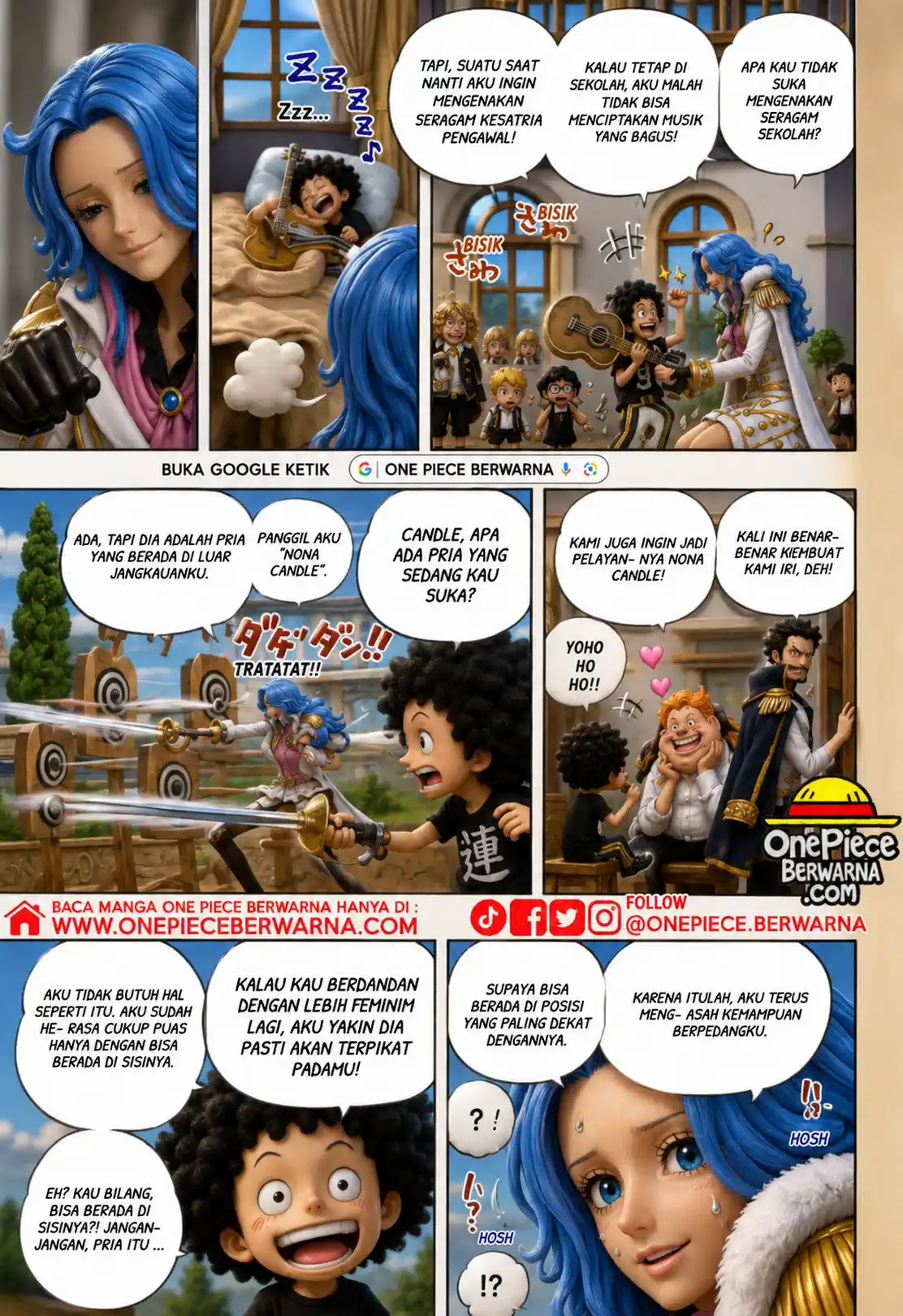 One Piece berwarna 1185 1186 1187 bahasa indonesia